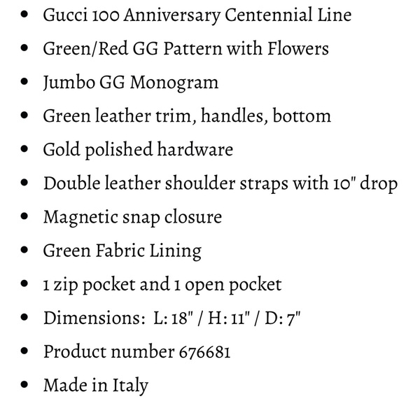 Gucci Ophidia Centennial Flower GG canvas medium tote - Picture 7 of 16